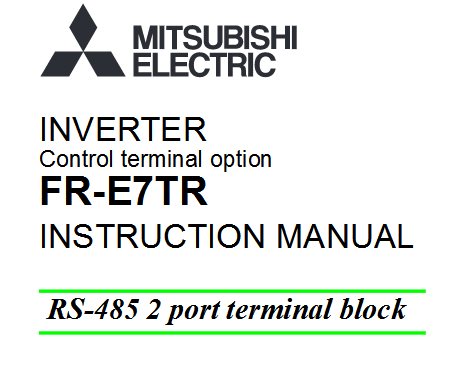 FR-E7TR手册下载